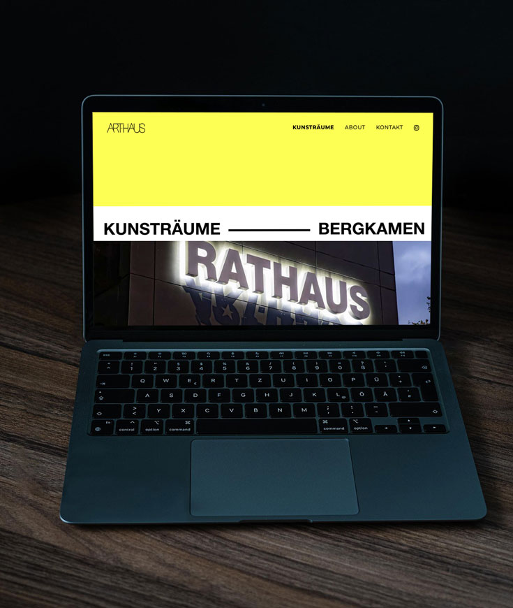 Mockup der Webseite Art-Haus.de
